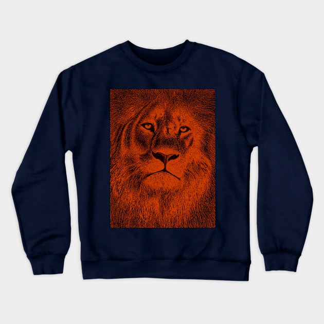 Graceful and royal lion face in sketchy style! Crewneck Sweatshirt by GeeTee